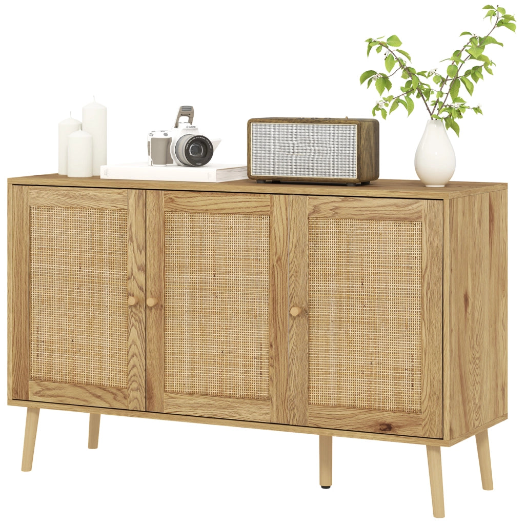 Credenza ¨C zephmum ¨C legno, rotan, scaffale regolabile