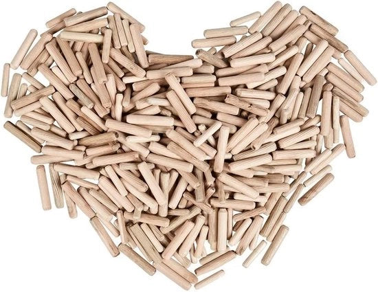 Cavalletti in legno di eucalipto massello - 200 pezzi - 6x30 mm - per professionisti e progetti DIY/Craft - robusti e affidabili - chiodi in legno
