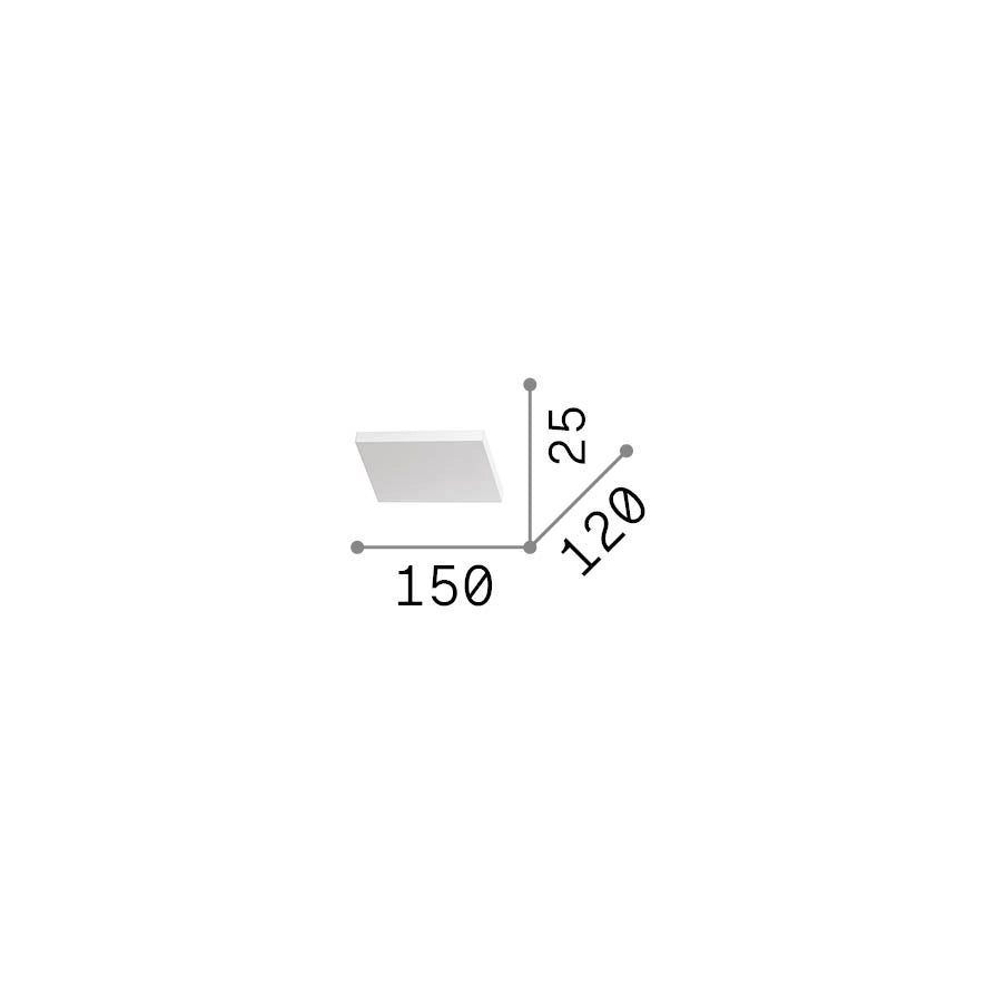 Applique Block 1 Luce Led Integrato Bianca