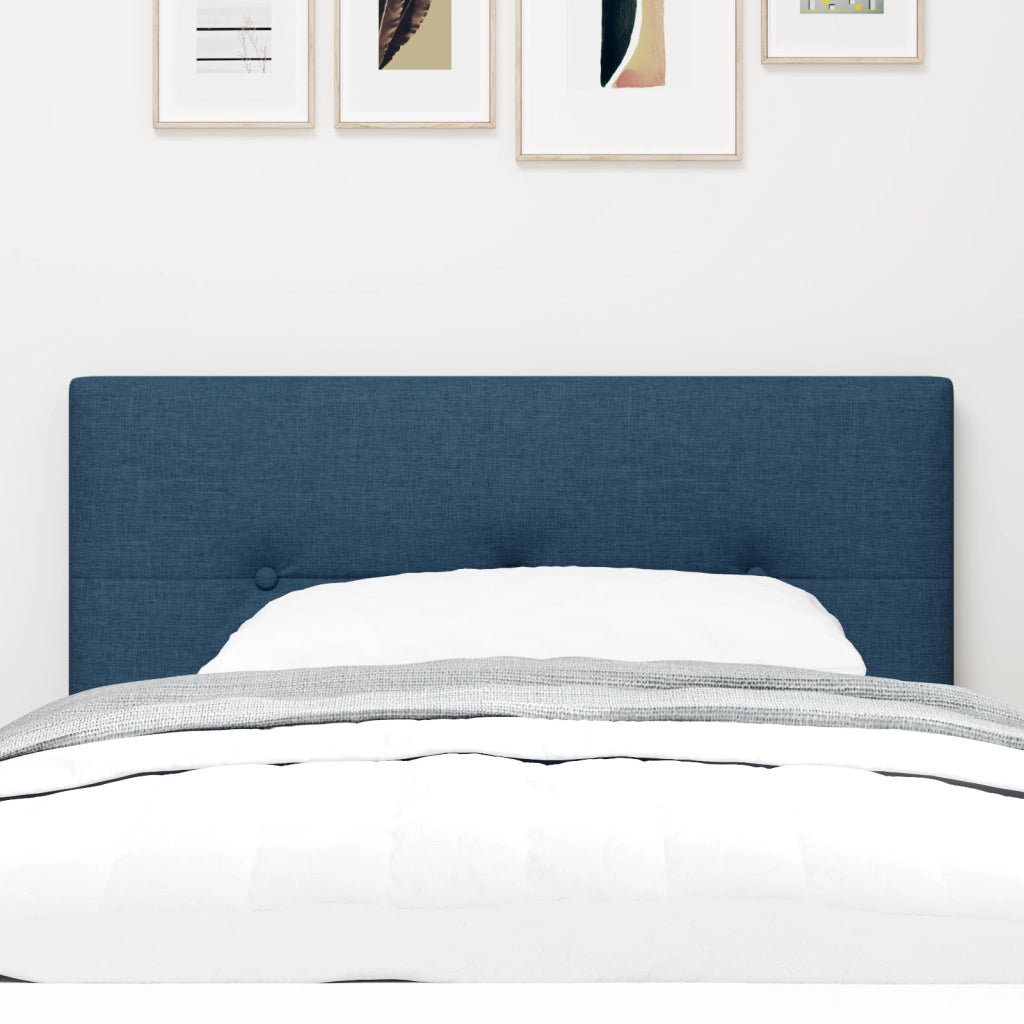 Testata LED  con bottoni trapuntati Blu 90 cm in tessuto