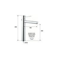 Minimal rubinetto lavabo alto con bocca lunga n10lxl