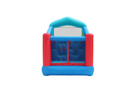 Gonfiabile per Bambini Triplo Scivolo Racing Arrampicata e Rimbalzo Multicolore