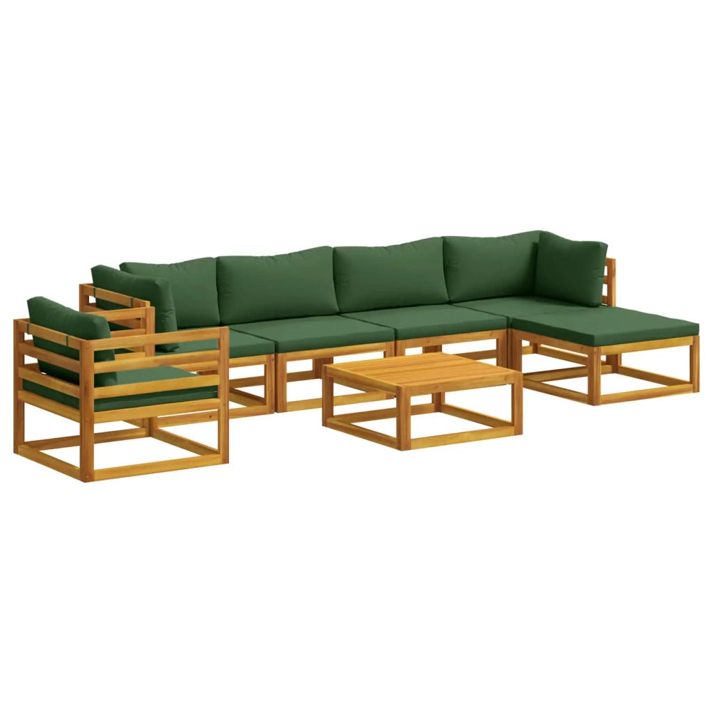 Set di divani 7 pz Naturale Legno di Acacia Massello 3417251