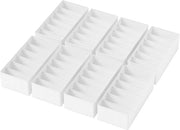 Organizzatore di carreggiata per armadio - Set di 8 organizzatori di carreggiata in tessuto, dimensioni 30 x 15 x 9 cm, per organizzare sottovesti, pannolari, abbigliamento per bambini, bianco
