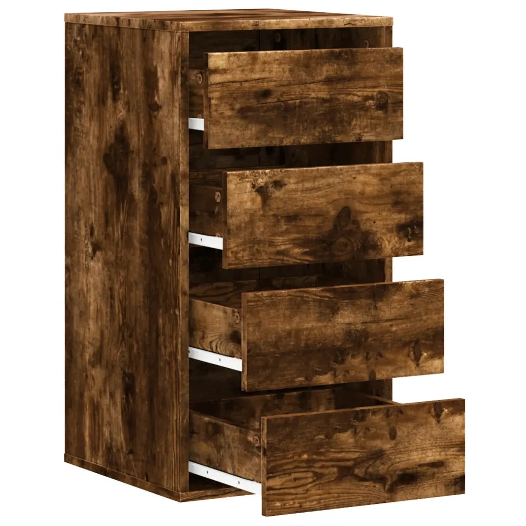 vidaXL Cassettiera Angolare Rovere Fumo 40x41x76cm Legno Multistrato