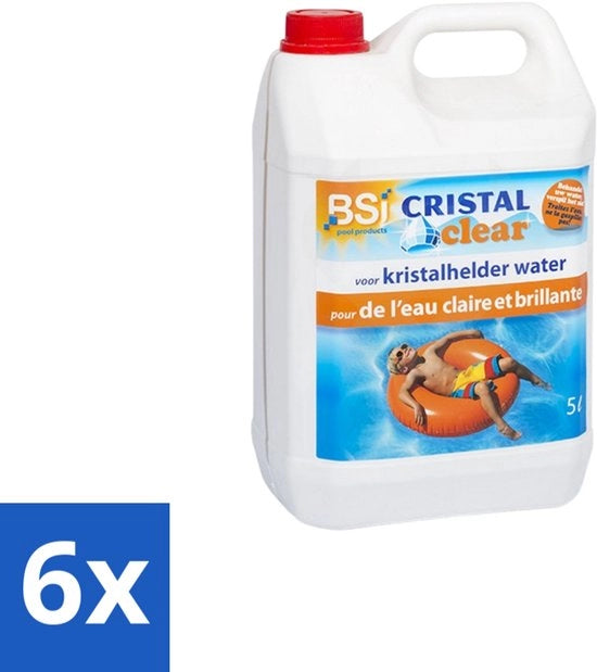 Acqua Cristallo Claro per Piscine - 5 L - Confezione Economica - 6 pezzi
