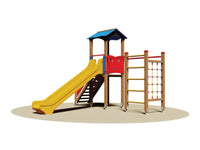 Giochipark villaggio Toledo 807 scivolo Poly/Vetroresina gruppo ginnico EN 1176 - Vetroresina