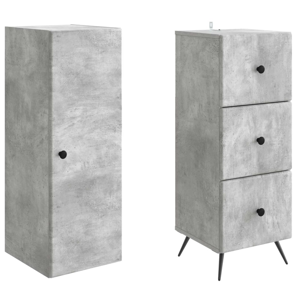 Set di armadi 2 pcs Grigio Cemento 34,5 x 34,5 x 90 cm 3416892