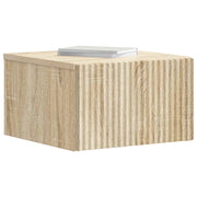 Set di 2 Comodini | Armadio da Notte | Mobiletto da notte a muro Rovere Sonoma 33 x 34,5 x 20 cm