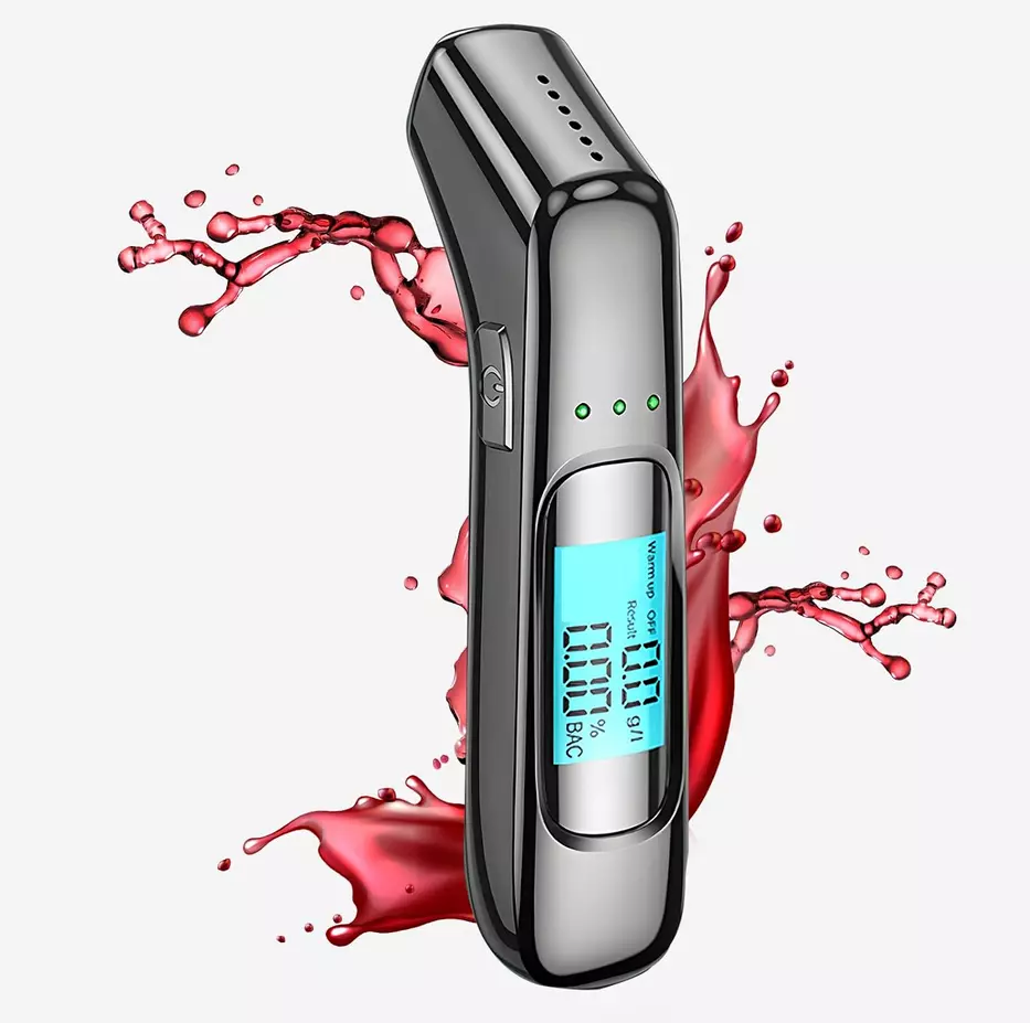 Etilometro Portatile Alcool Test Portatile Display Digitale Chip Alta Precisione