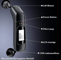 Etilometro Portatile Alcool Test Portatile Display Digitale Chip Alta Precisione