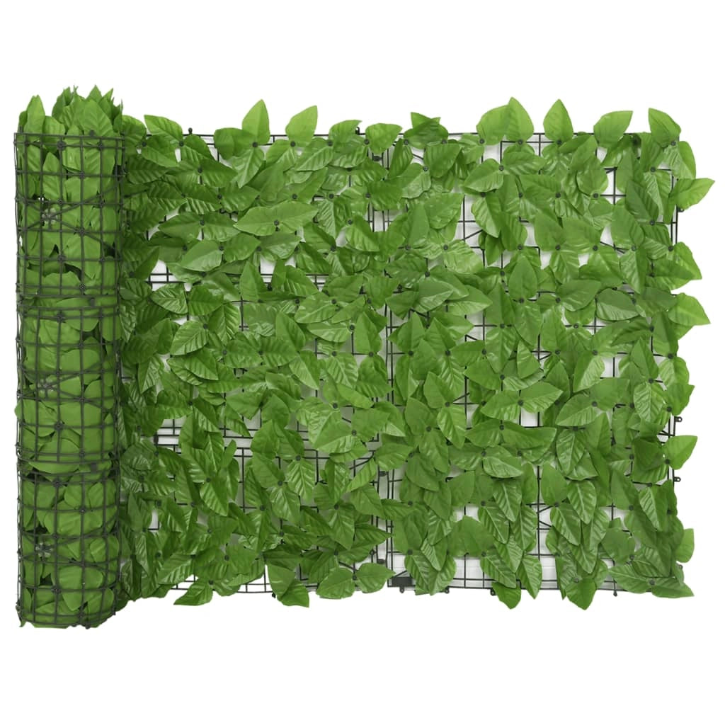 Schermo per balcone schermo per la privacy con foglie 300 x 75 cm verde 02_0009996
