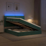 Letto con contenitore LED e materasso Verde Scuro 180 x 200 cm 3460149