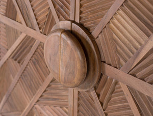 Credenza alta in legno di mango con ante intagliate