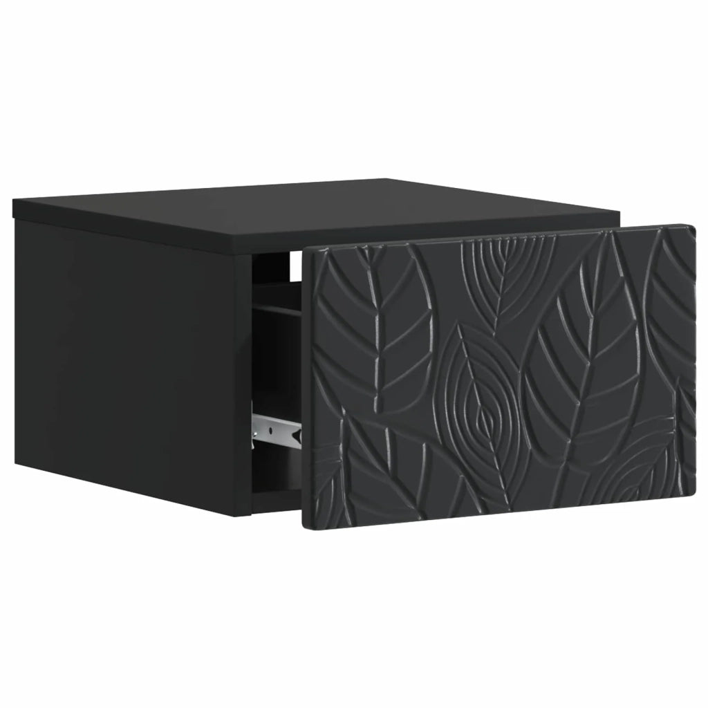 Tavolino da Parete Laterale Nero 34,5 x 33 x 20 cm 898767