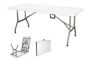 TAVOLO PIC NIC BIRRERIA PIEGHEVOLE VALIGETTA BIANCO 181X74X74