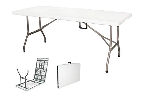 TAVOLO PIC NIC BIRRERIA PIEGHEVOLE VALIGETTA BIANCO 181X74X74