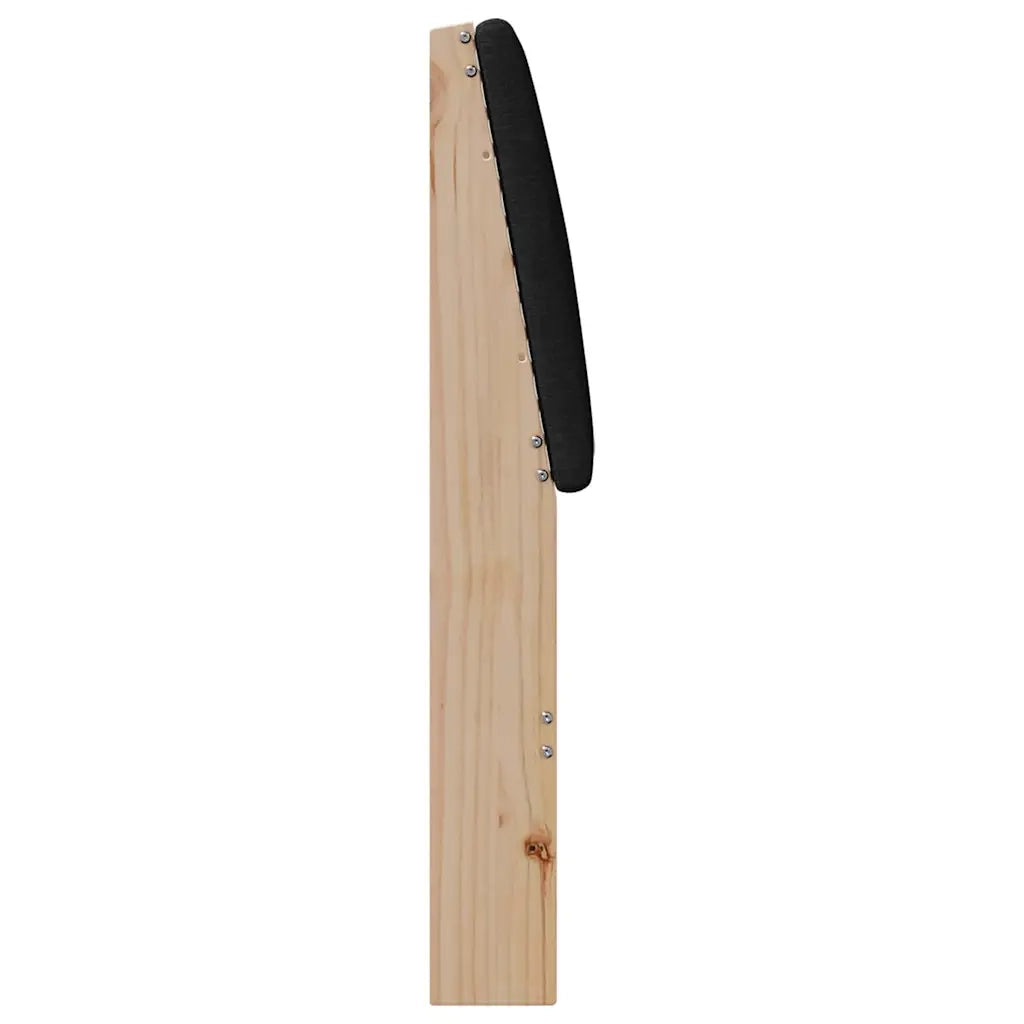 Testiera imbottita-Testiera con Cuscini-Testata Nero 180 cm Pino massello 383684