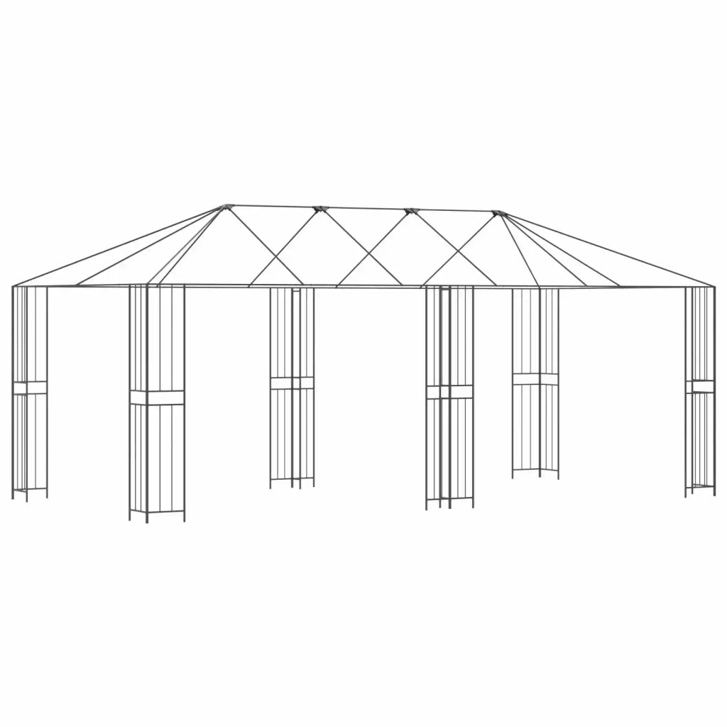 Struttura Gazebo 6 x 3 m Nero Acciaio CFW9870396