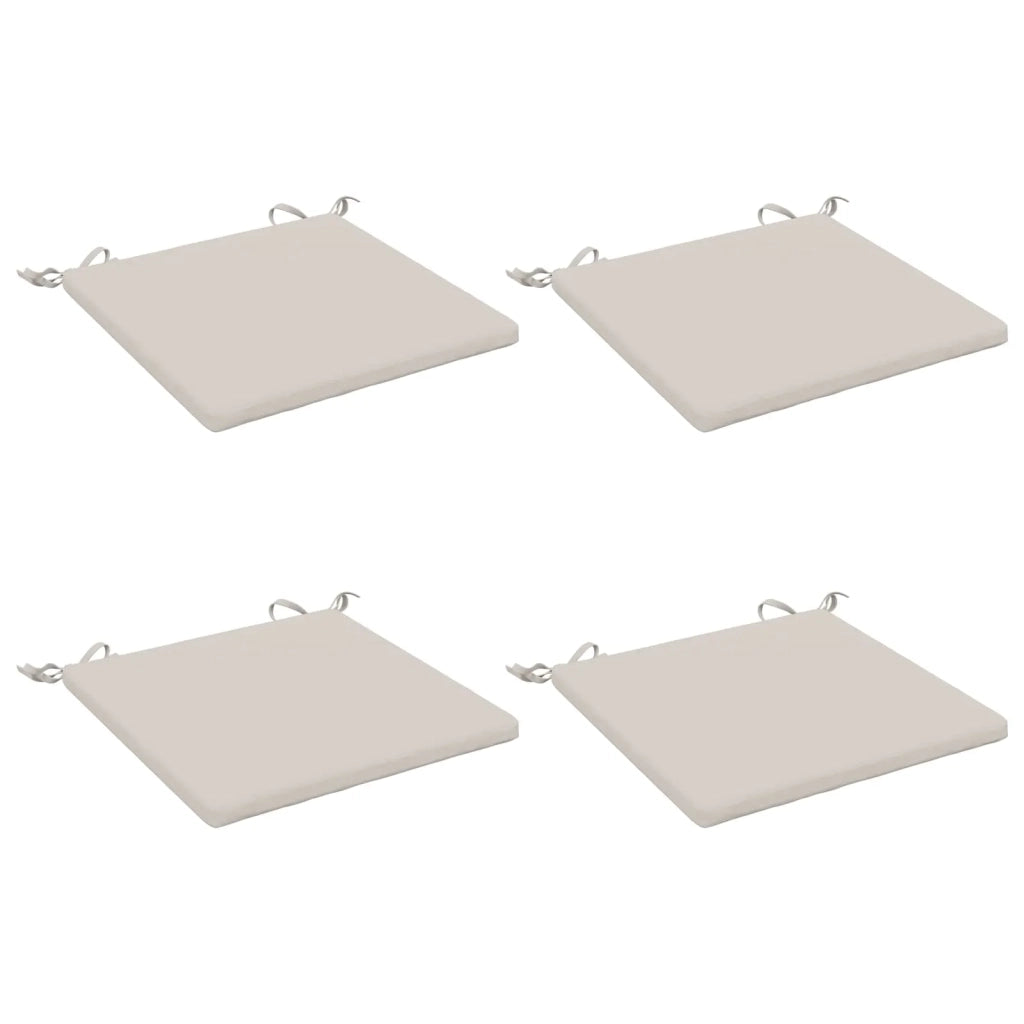 Cuscini per Sedia in 4 Pezzi SOEST 4 pz 100% Poliestere Bianco 944501