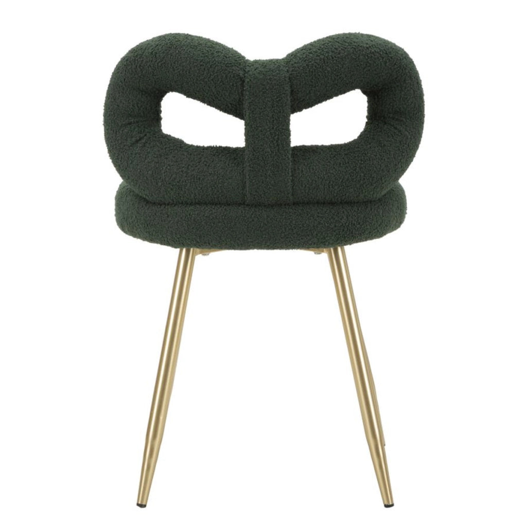 Sedia Fiocco 2, Verde, MDF, 40x40x67 cm