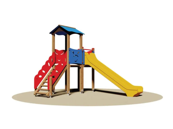 Torretta Alabama 803 Giochipark doppia torre scala scivolo H134 EN 1176 - Vetroresina