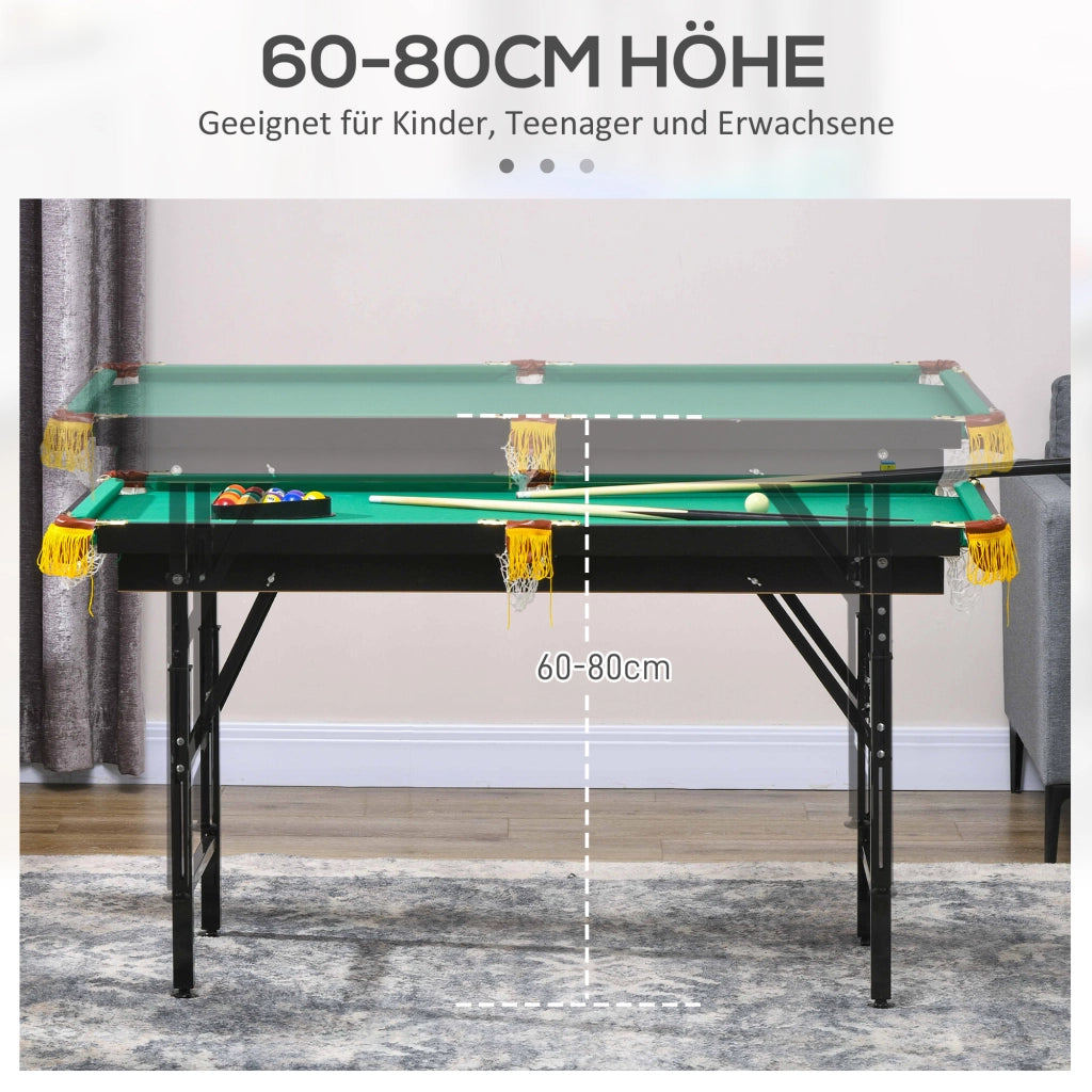 Tavolo da gioco 2 in 1 biliardo ping pong ¨C Minimal ¨C Blu/Verde 140x63x80cm