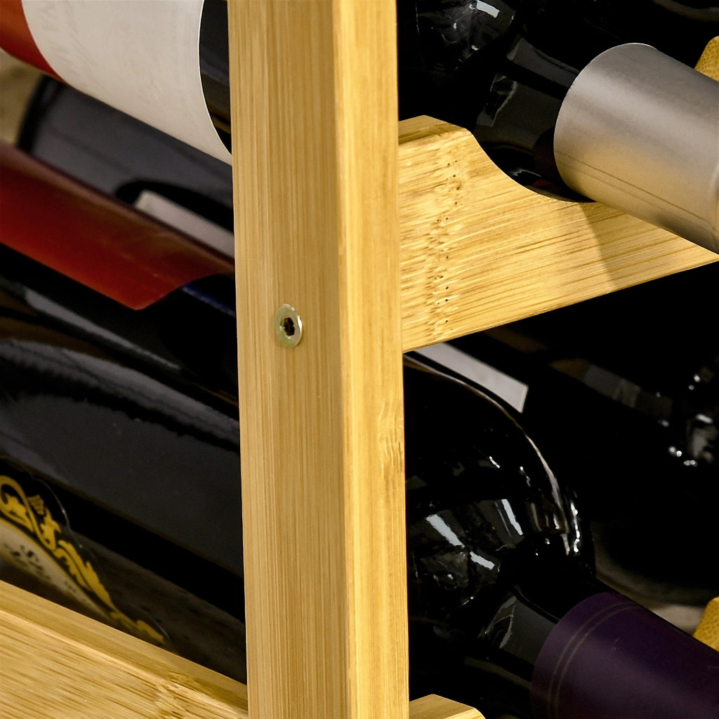 Scaffale per Vino in Bamb¨´ 4 Ripiani ¨C Minimal ¨C 43x23.5x38 Naturale