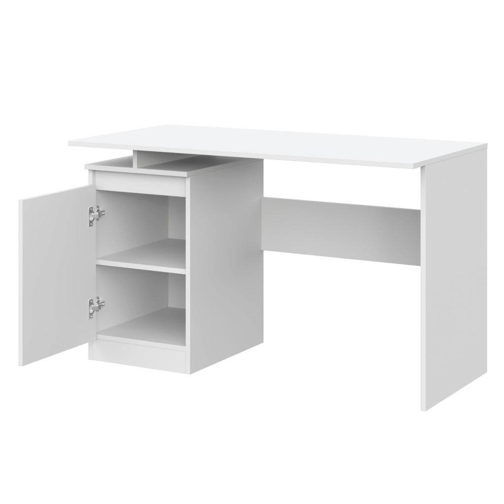 Scrivania SOLA - Capiente - Chiuso - Bianco - Larghezza 120 cm, Altezza 73 cm, Profondit? 59 cm