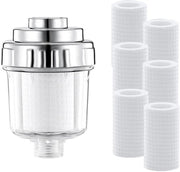 Filtro per l'acqua della doccia efficace con 6 elementi di filtro sostituibili per doccette standard, rimuove inquinanti dall'acqua