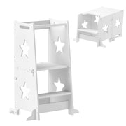 Scala per bambini struttura trapezoidale ¨C zephmum ¨C 60x44.5x86 cm bianco