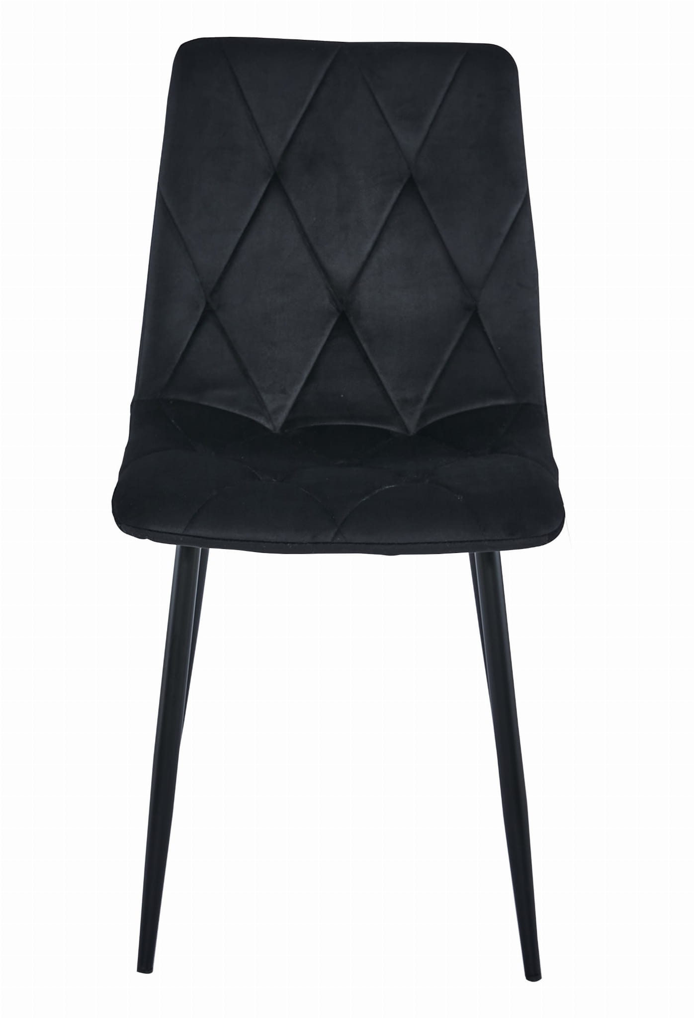 Set di 2 sedie Valora TYRA in velluto nero con gambe in metallo