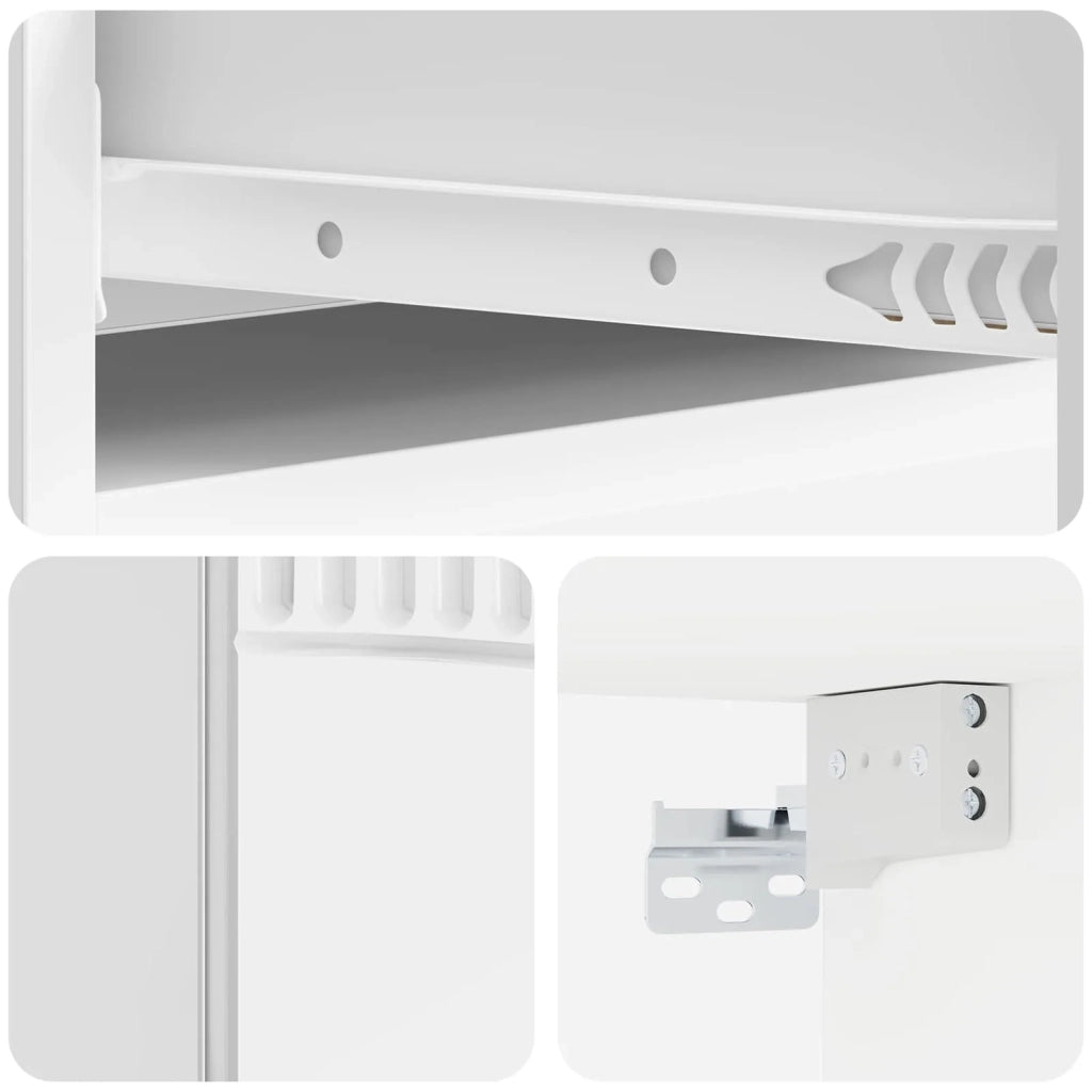 Tavolino da Parete Laterale Bianco Lucido 87,5 x 34,5 x 17 cm 899009