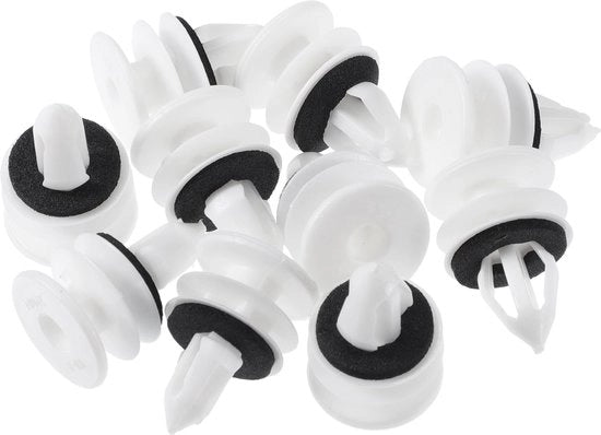 Clip di copertura porta per Chevrolet/Buick - 10 pezzi - Bianco - Resistenti alle abrasioni - Totale lunghezza 28 mm - Autoclips
