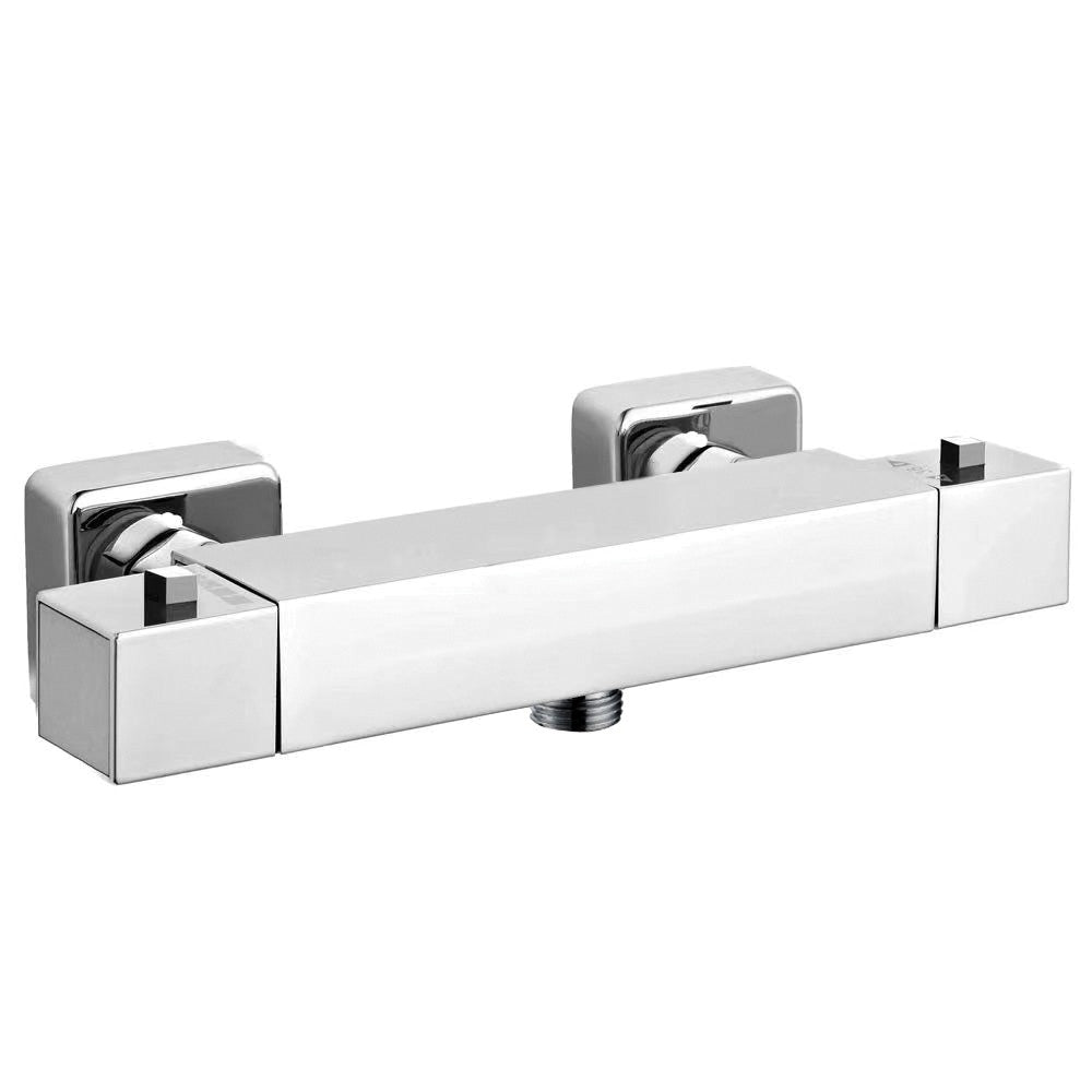 Miscelatore doccia termostatico quadrato un attacco inferiore