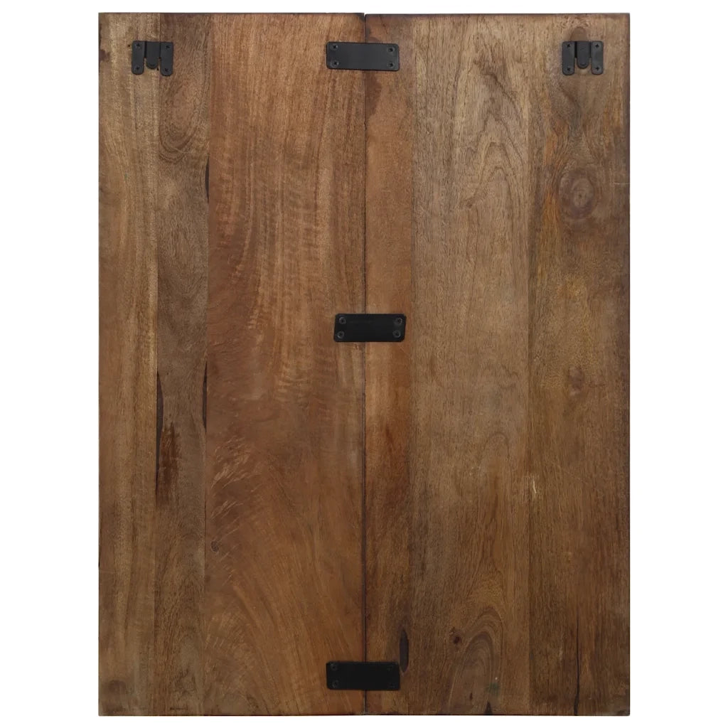 Comodino | Armadio da Notte | Mobiletto da notte Multicolore 60x32x80 cm in Legno Massello Recupero