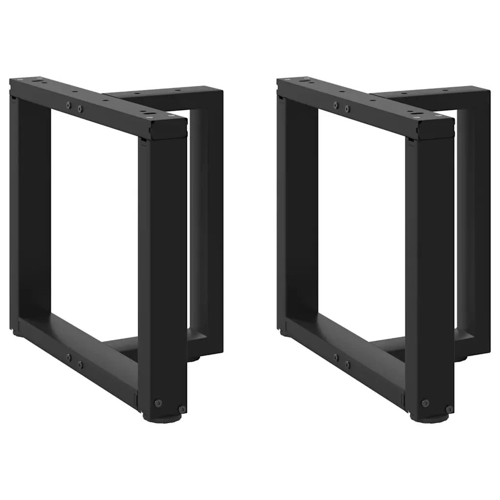 Gambe per Tavolino da CaffÃ¨ a Forma di T 2 pz Nere 50x25x(42-43) cm Acciaio