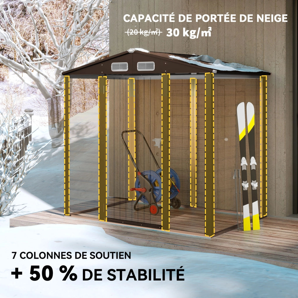 Casetta da Giardino ¨C zephmum ¨C Legno Effetto Rovere 190x131x188 cm