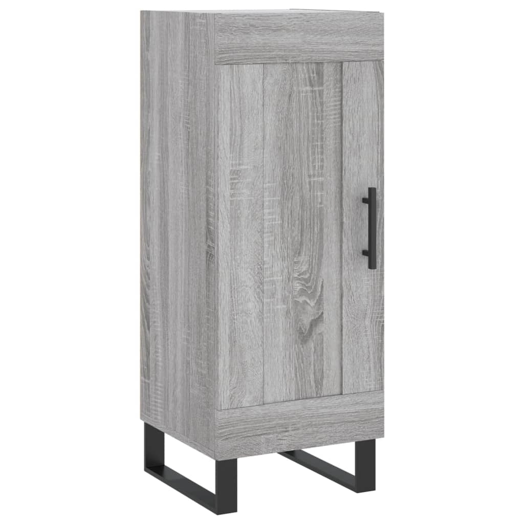 Buffet credenza cassettiera armadio mobile contenitore organizer cucina soggiorno salotto rovere Sonoma alto 34,5 x 34 x 180 cm legno ingegnerizzato grigio 02_0035222