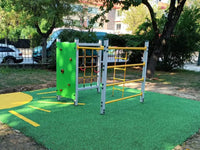 Palestrina Atlanta 713M Giochipark montanti alluminio anelli spalliera 166x166cm