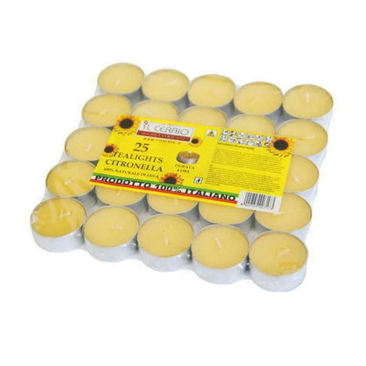 25 CANDELE ALLA CITRONELLA TEALIGHT