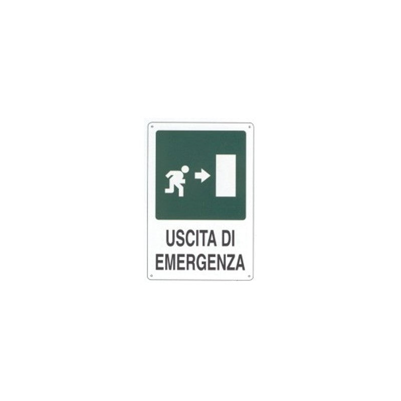 CARTELLO USCITA EMERGENZA DX 30X20