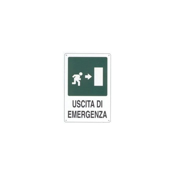 CARTELLO USCITA EMERGENZA DX 30X20