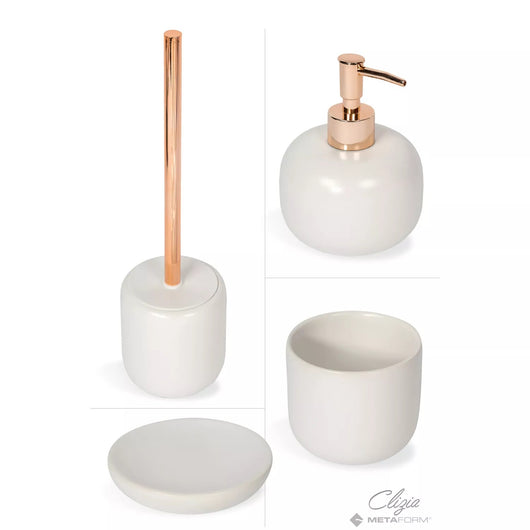 PORTASAPONE CLIZIA D.11XH2CM BIANCO PERLA