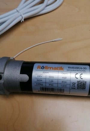 Motore per tapparelle con telecomando 50 Nm - 100Kg (finecorsa elettronici 6 fili)