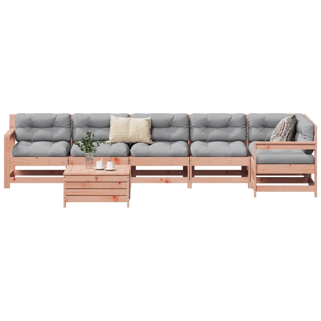 Set Divani da Giardino 7 pz in Legno Massello Abete Douglas 3250890