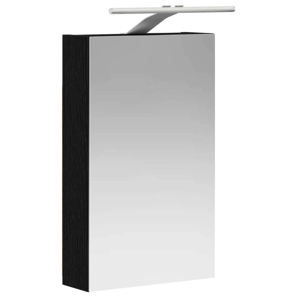 Mobiletto per specchio da bagno Rovere Nero 30 x 10,5 x 50 cm 889016