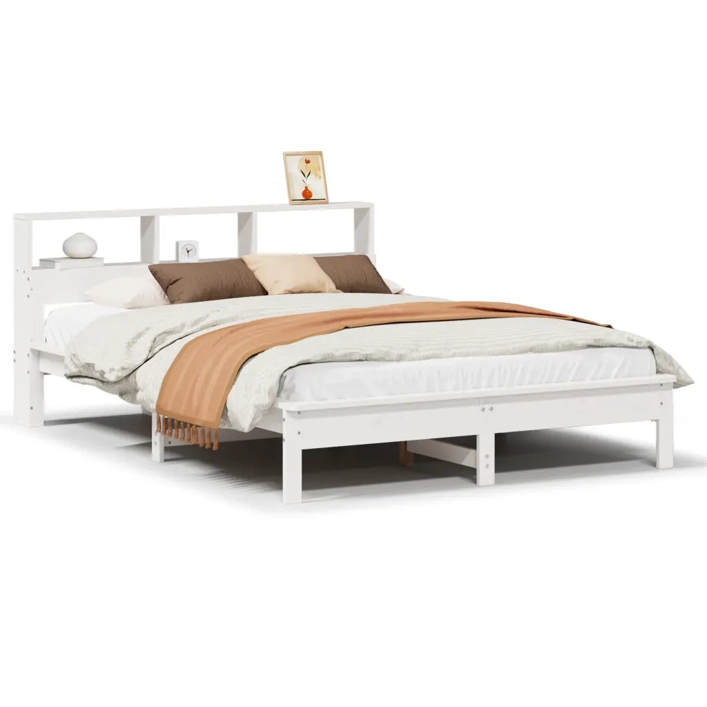 Letto senza Materasso Bianco 160x200 cm Legno Massello di Pino 3309732
