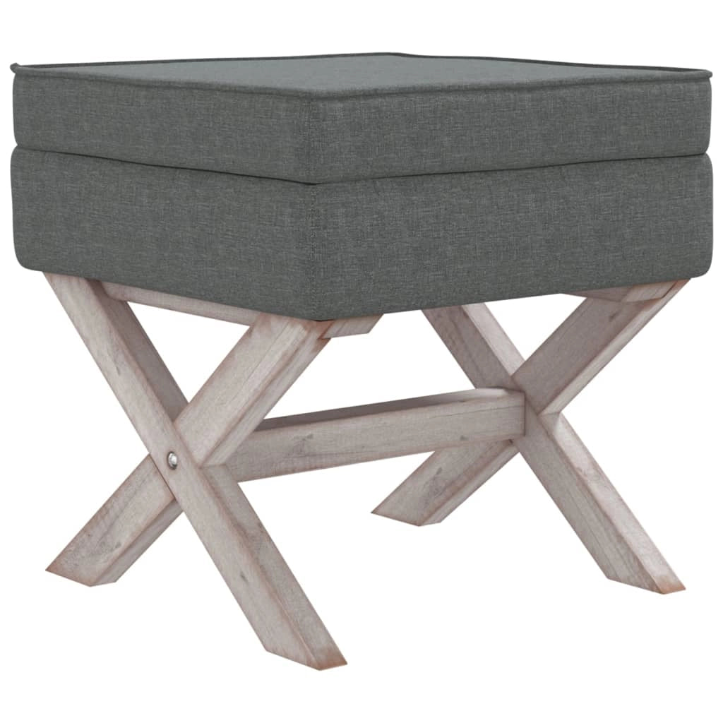 Sgabello contenitore 45 x 45 x 49 cm tessuto grigio scuro 02_0010790