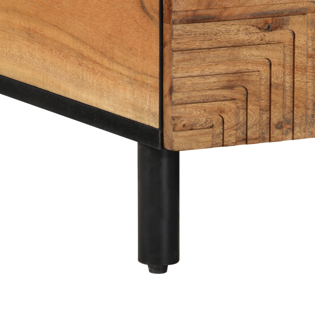 Tavolino da caffÃ¨ 80x54x40 cm in legno massello di acacia